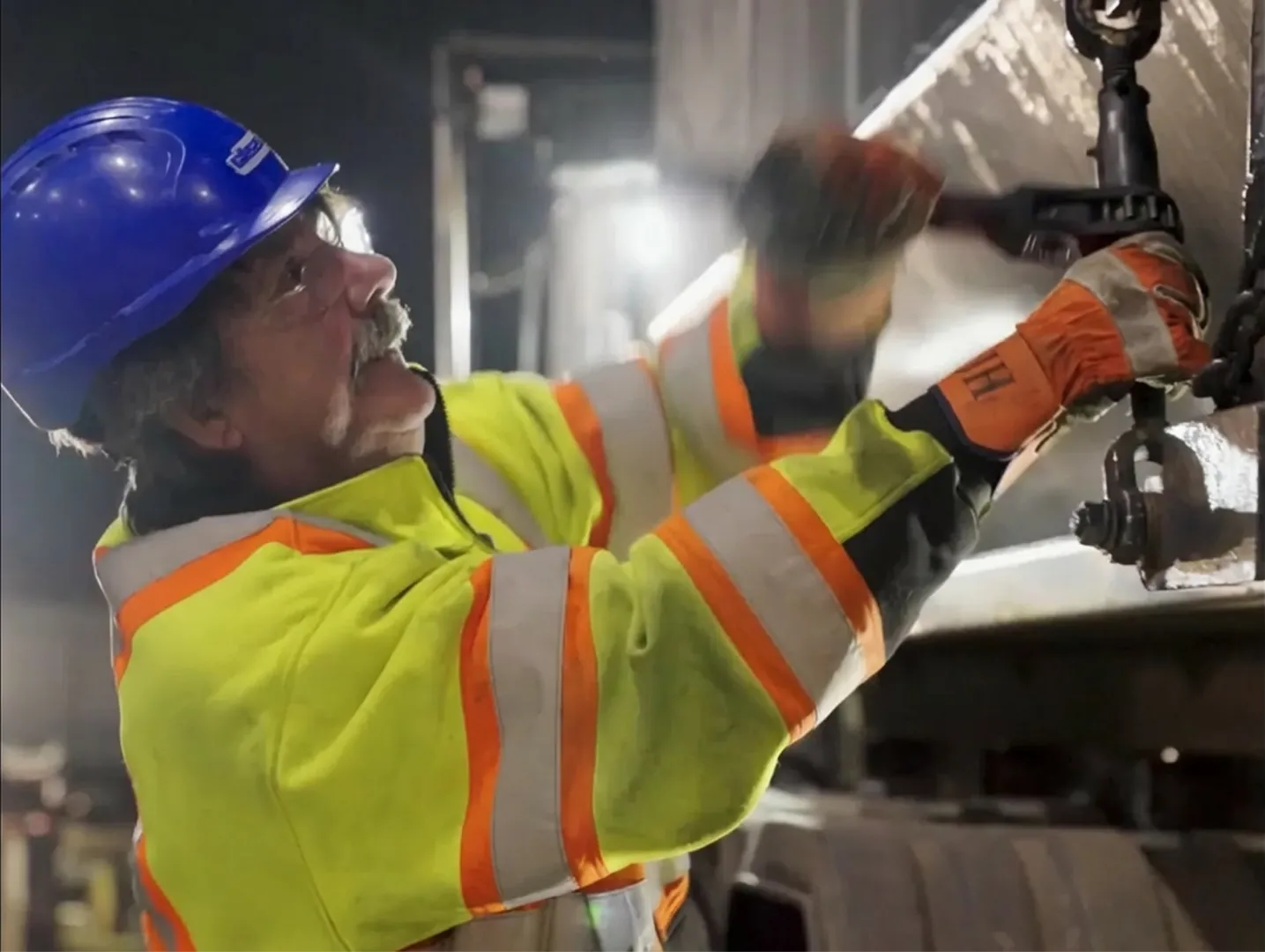 Casella workers operate trucks, weld equipment, and train as a team.