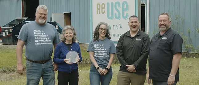 The Arc Otsego receives a Sustainability leadership award. 