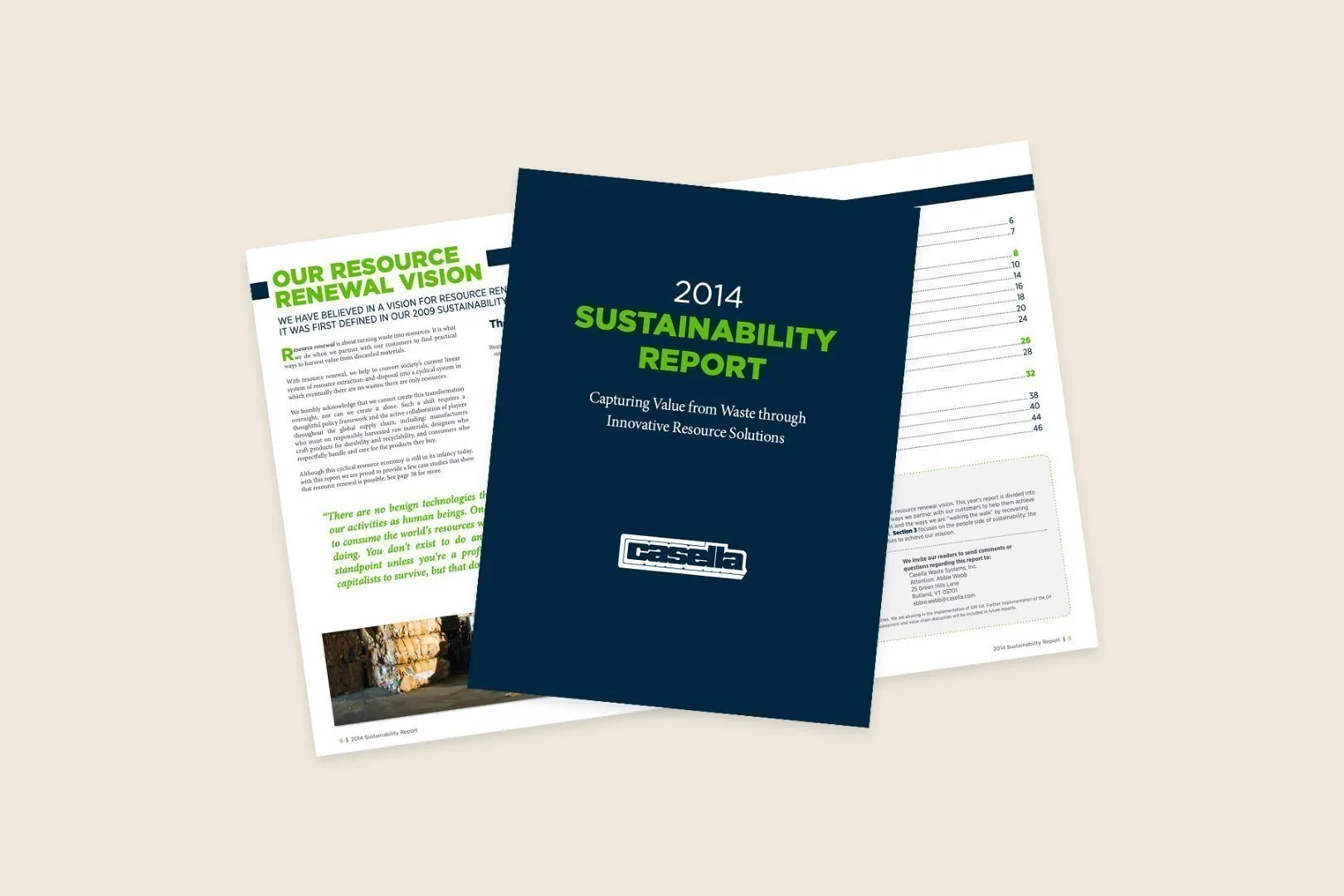 2014 sustainability report brochure