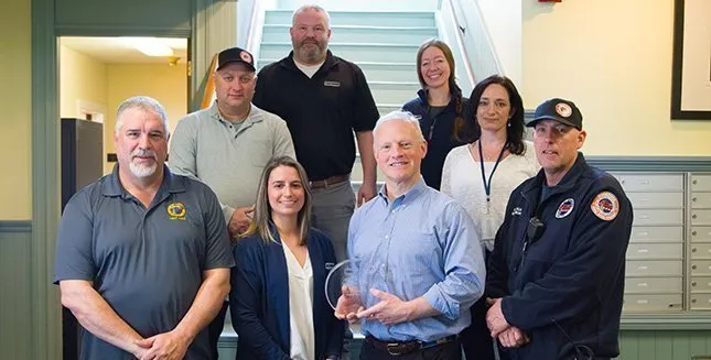 A team of Casella customers receive a Sustainability leadership award.